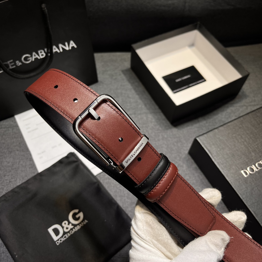 “Custom-made Ostrich Striped DG Dugarbner Belt, 3.5cm Wide, High-Quality Real Material” - 图片 8