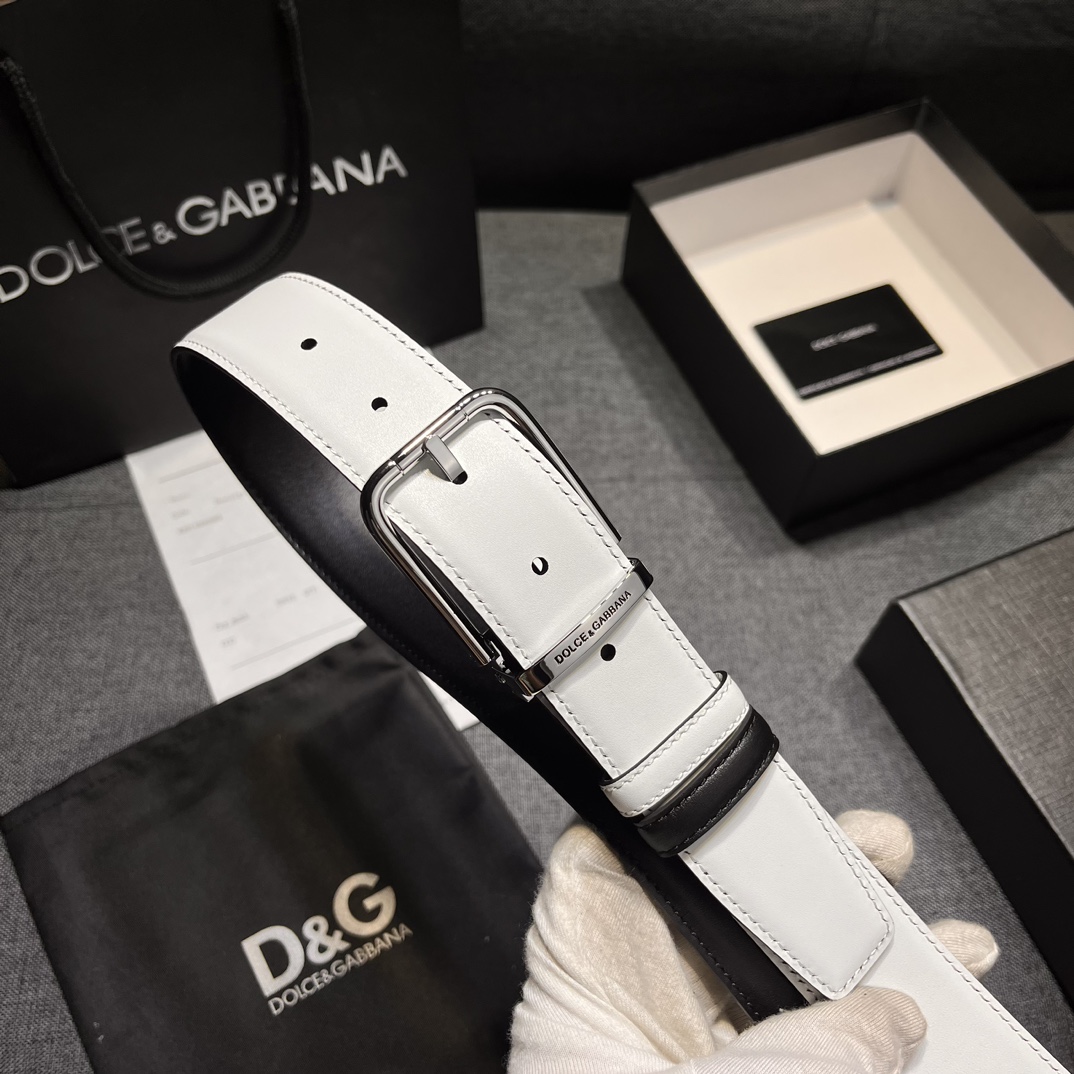 Custom-Made Ostrich Striped Men’s Belt: P506 Dugarbner, 3.5cm Wide, Double-Headed Buckle - 图片 4