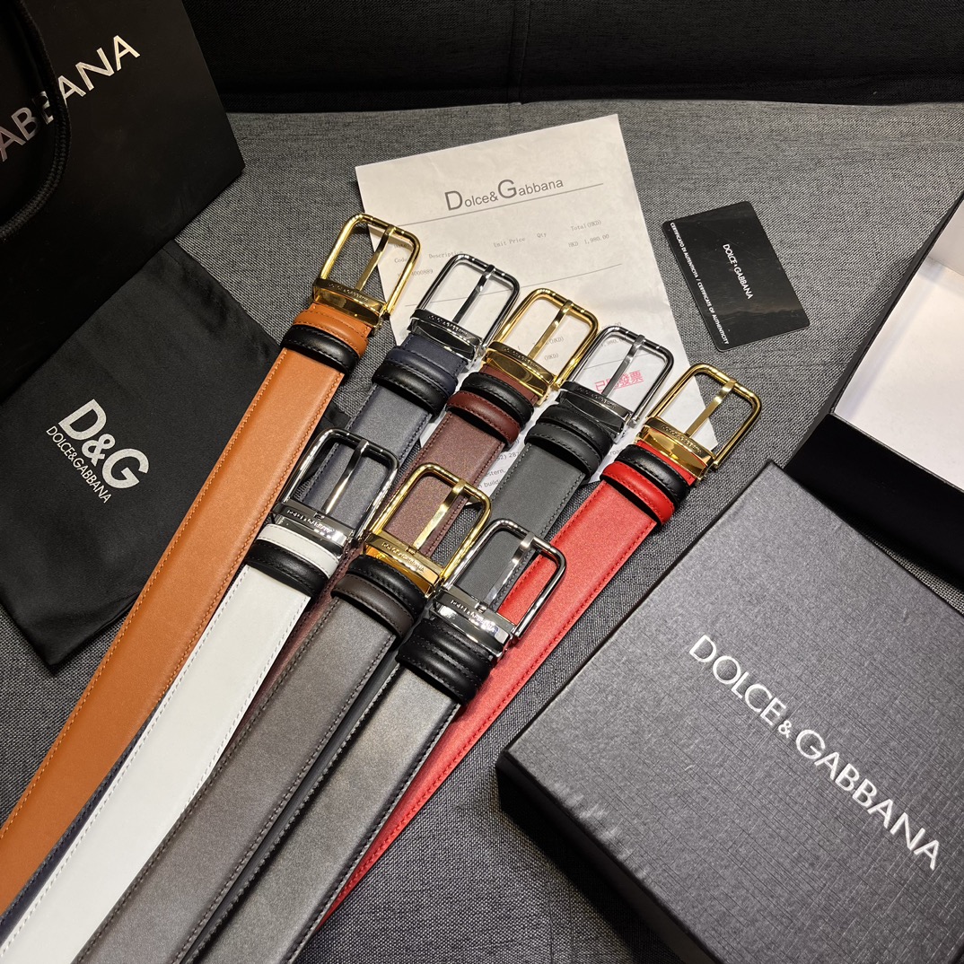 Custom-Made Ostrich Striped Men’s Belt: P506 Dugarbner, 3.5cm Wide, Double-Headed Buckle - 图片 9