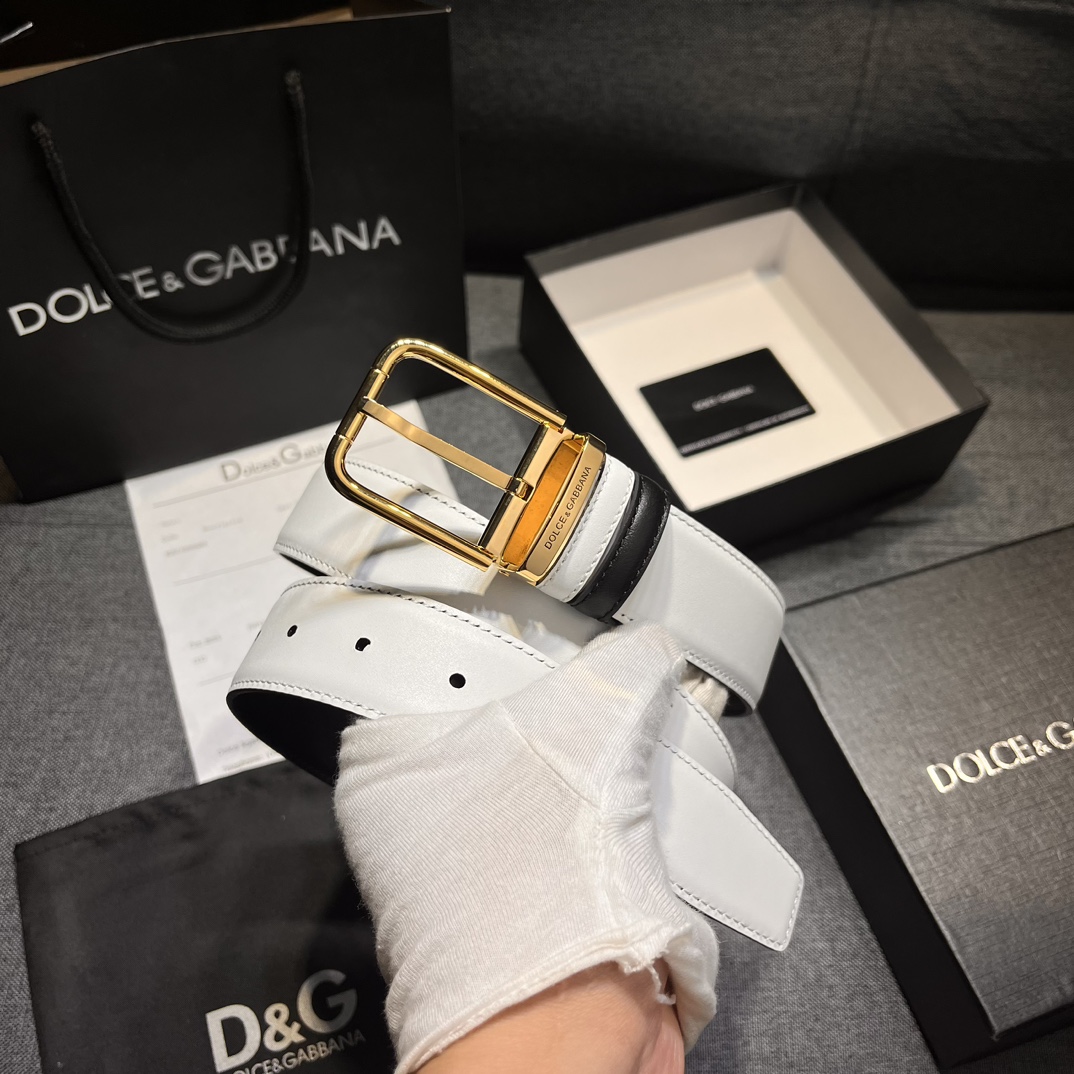 Custom-Made Ostrich Striped Men’s Belt: P506 Dugarbner, 3.5cm Wide, Double-Headed Buckle - 图片 8