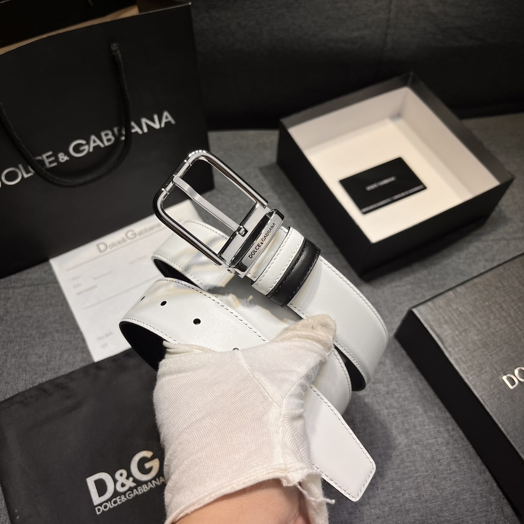 Custom-Made Ostrich Striped Men’s Belt: P506 Dugarbner, 3.5cm Wide, Double-Headed Buckle