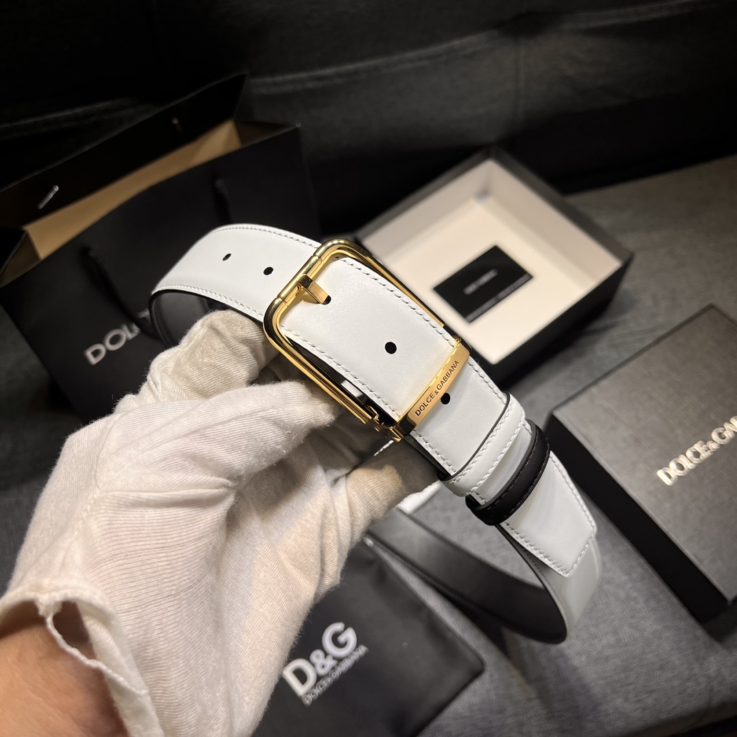 Custom-Made Ostrich Striped Men’s Belt: P506 Dugarbner, 3.5cm Wide, Double-Headed Buckle - 图片 6
