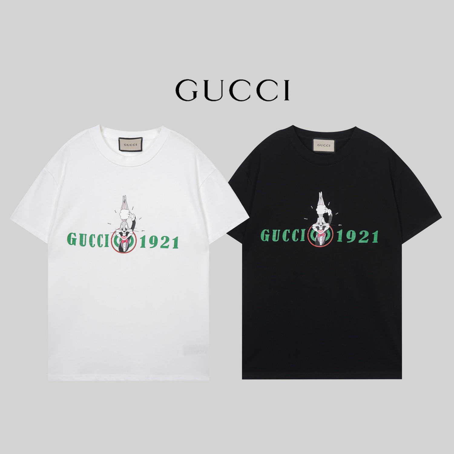 G1001 alta calidad doble hilo # GUCCI*Gucci nueva camiseta de alta calidad para el verano 2023, con tela de algodón pur…