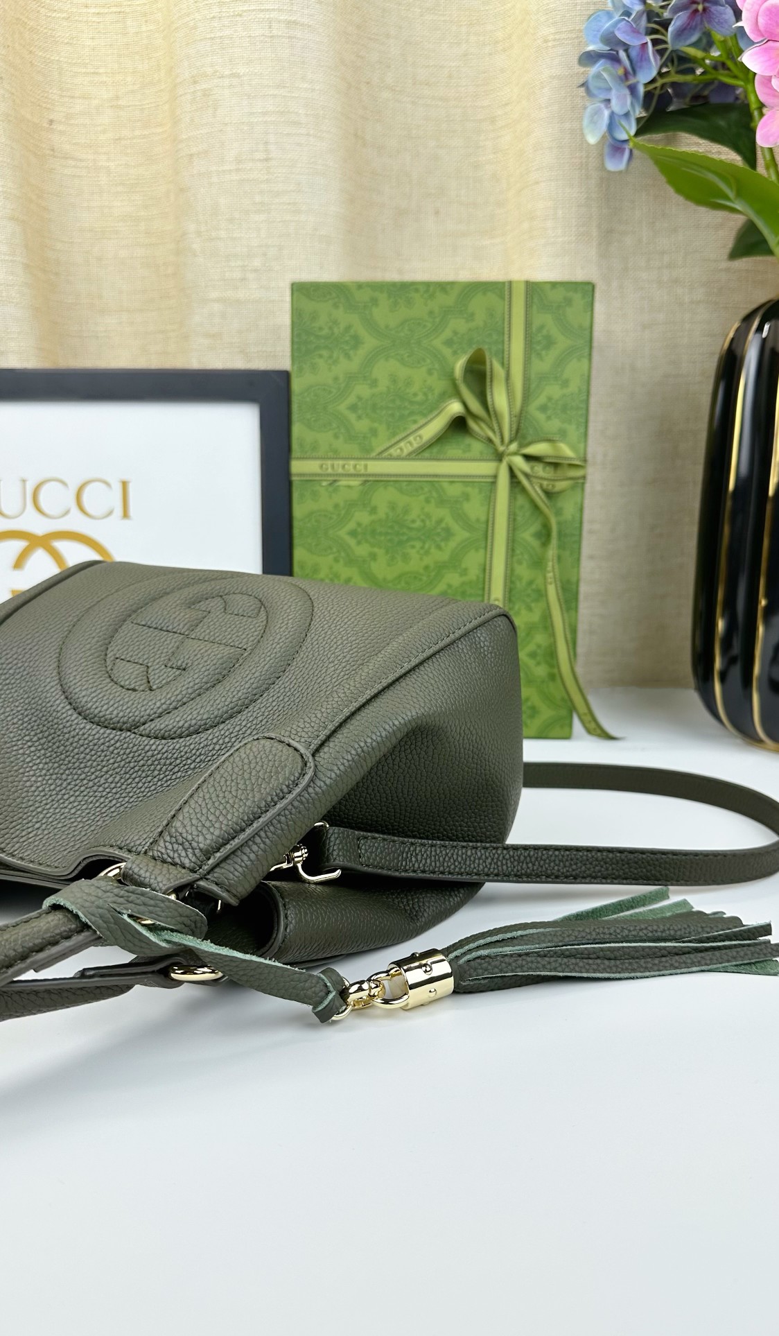 G家 经典款式手提斜挎手袋 - 大气休闲の墨绿モデル