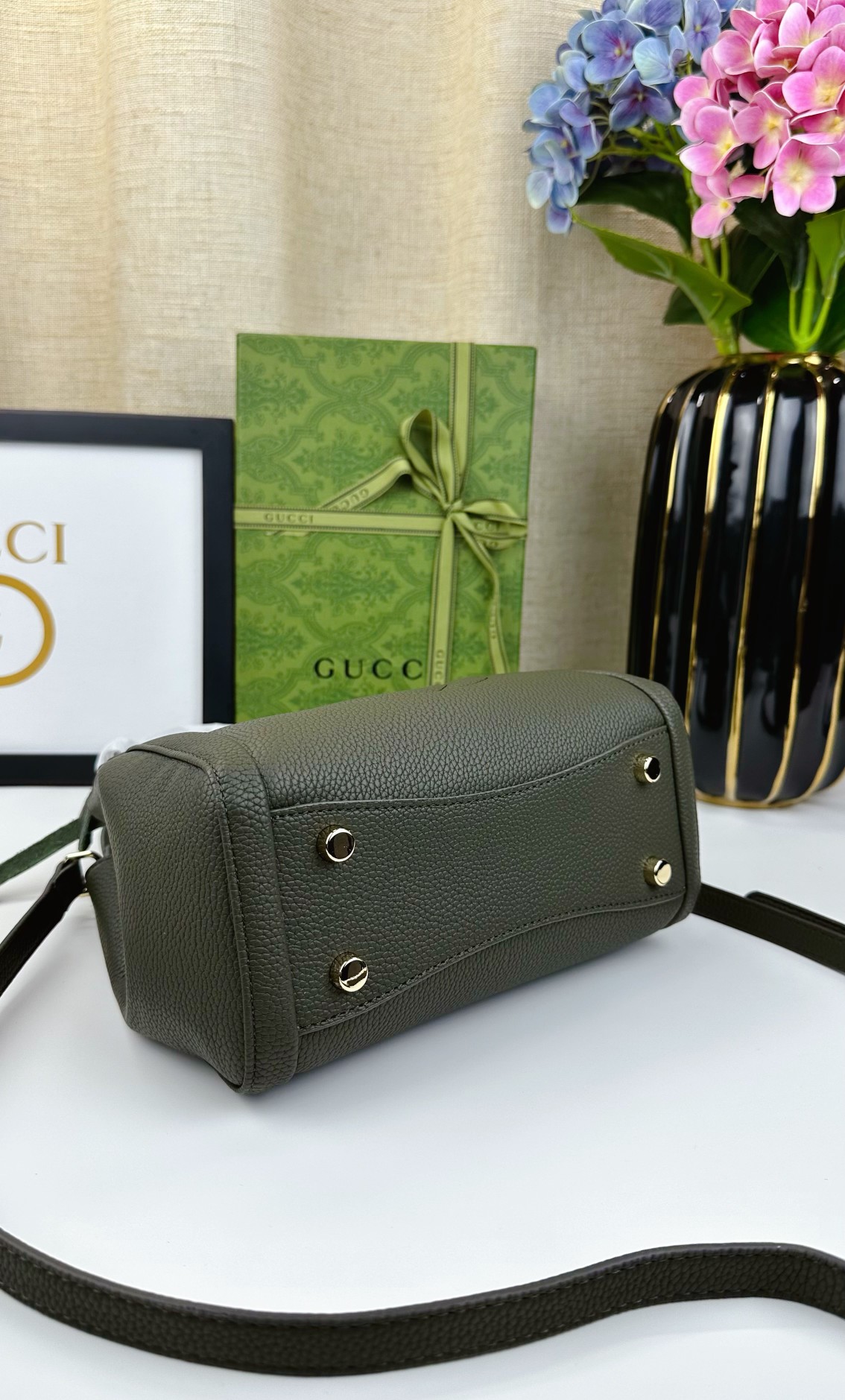 G家 经典款式手提斜挎手袋 - 大气休闲の墨绿モデル