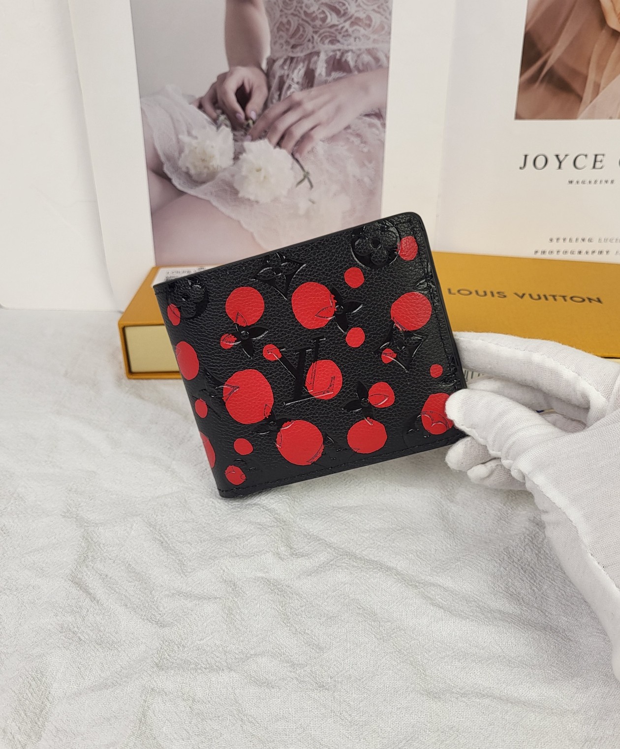 Leather bifold wallet back view