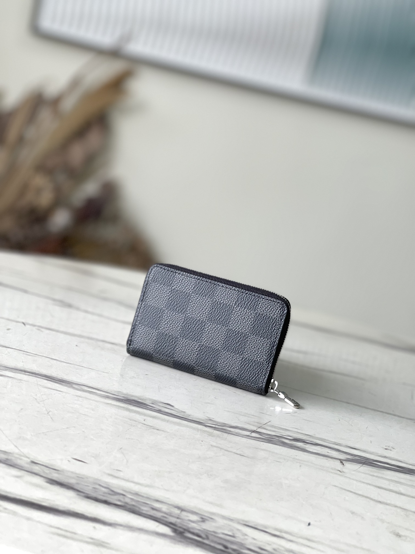 Zippy Coin Purse Vertical Damier Graphite Canvas N63076