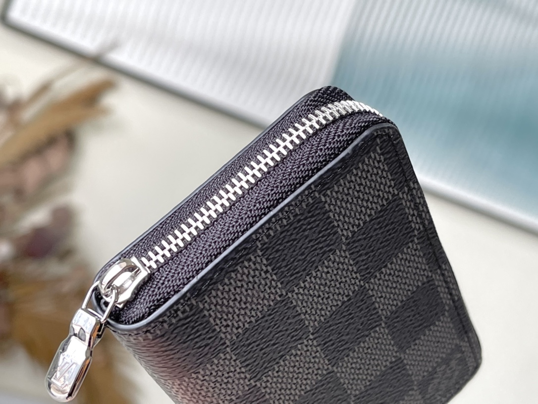 Zippy Coin Purse Vertical Damier Graphite Canvas N63076