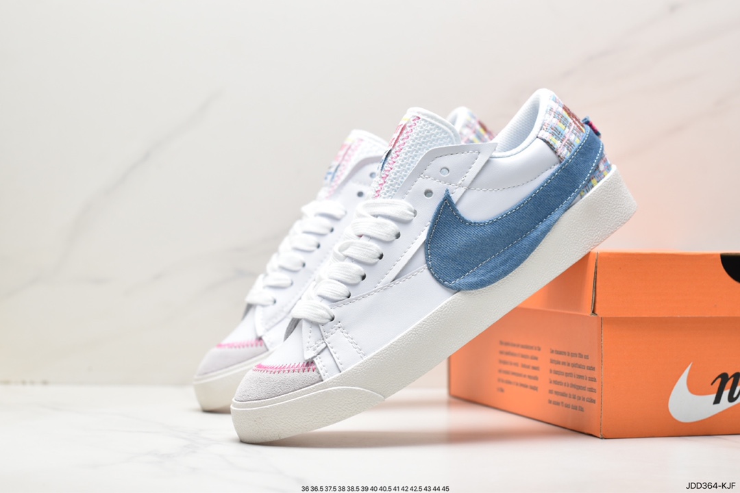 120 Nike Blazer Low'77 Jumbo 白粉经典百搭低帮开拓者休闲运动板鞋 DQ7741-141