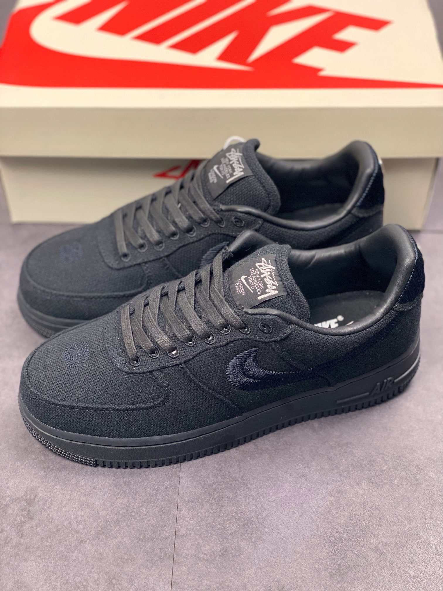 Nike Air Force 1 Low 07 Stussy Black Samurai CZ9084-001