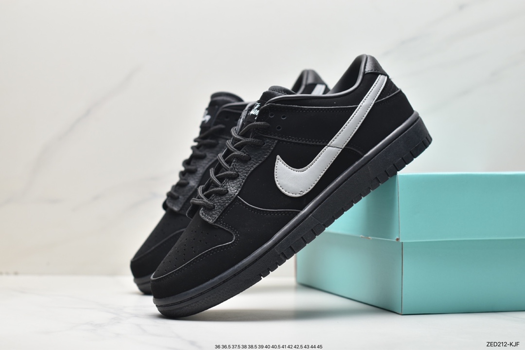 DUNK Suede Black White Nike Dunk Low Correct Leather Retro Punch DD1391-103