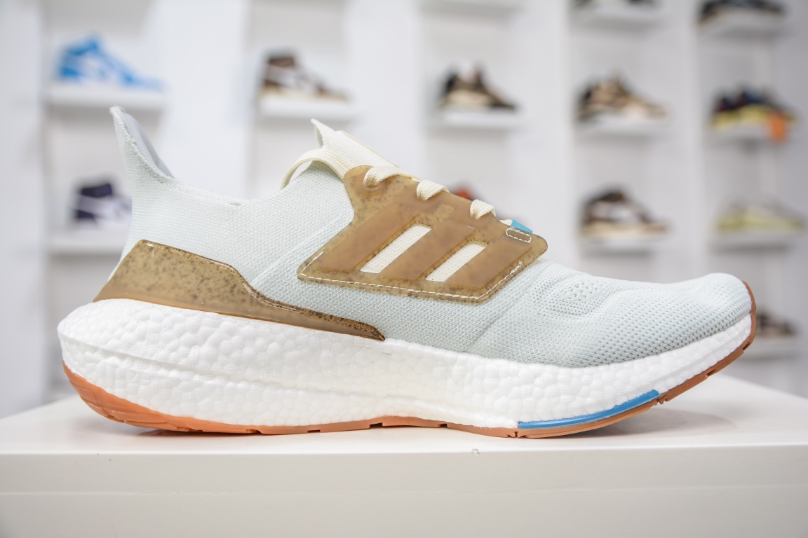 Adidas Pure Boost 2023 Light ”Made With Nature” 23 Edition Jogging Shoes ”Knitted Light Green Blue Brown” GX9141