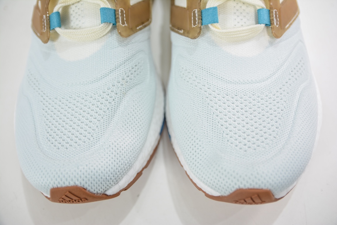 Adidas Pure Boost 2023 Light ”Made With Nature” 23 Edition Jogging Shoes ”Knitted Light Green Blue Brown” GX9141