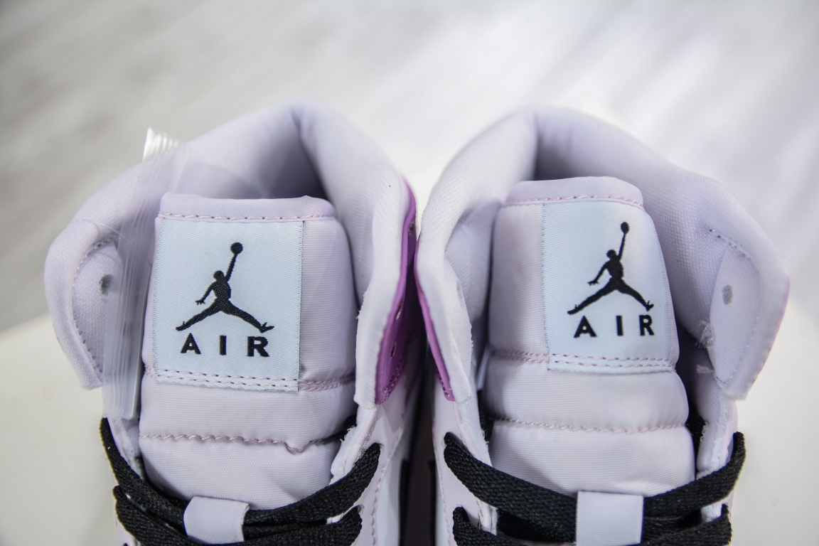 240 原装版 Nike Air Jordan 1 Mid GS AJ1 乔1渐变葡萄紫 中帮篮球鞋 DQ8423-501
