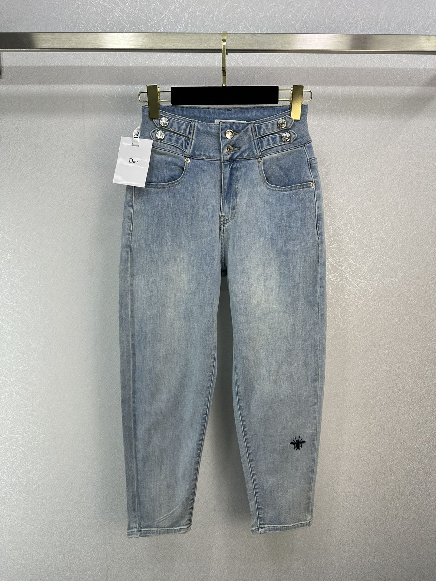 Dior Clothing Jeans Embroidery Cotton