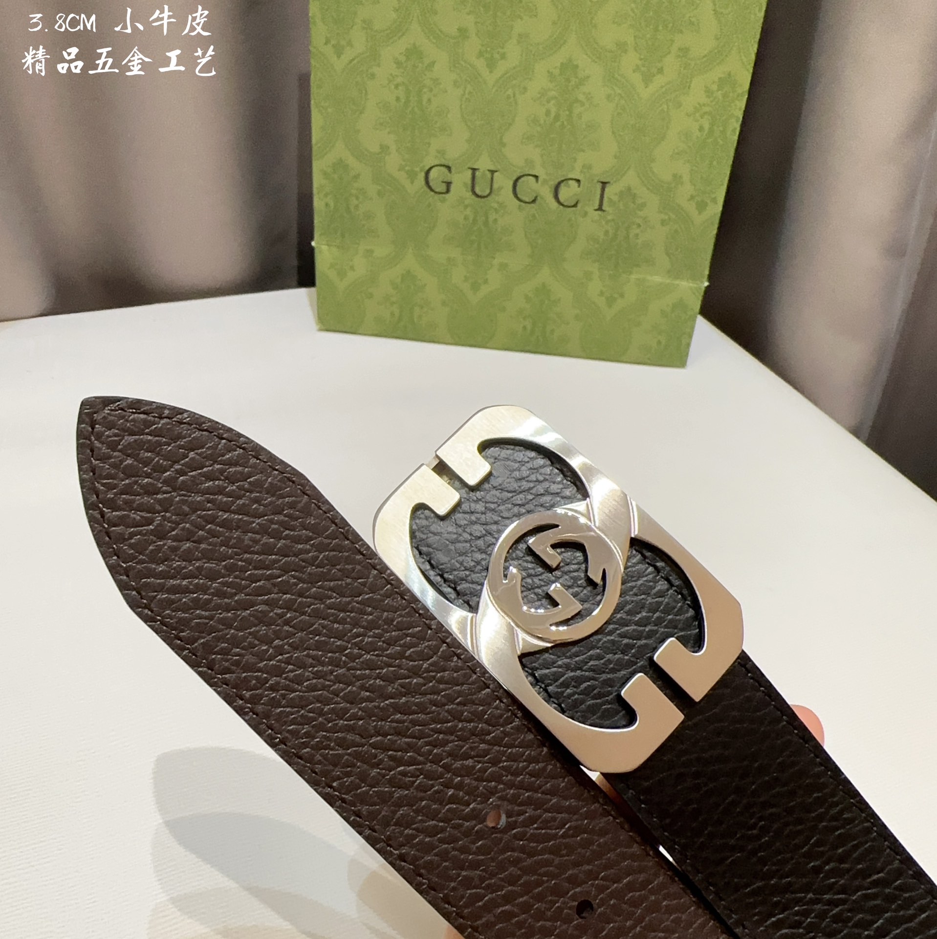 GUCCi古琦男士宽度3.8CM简单