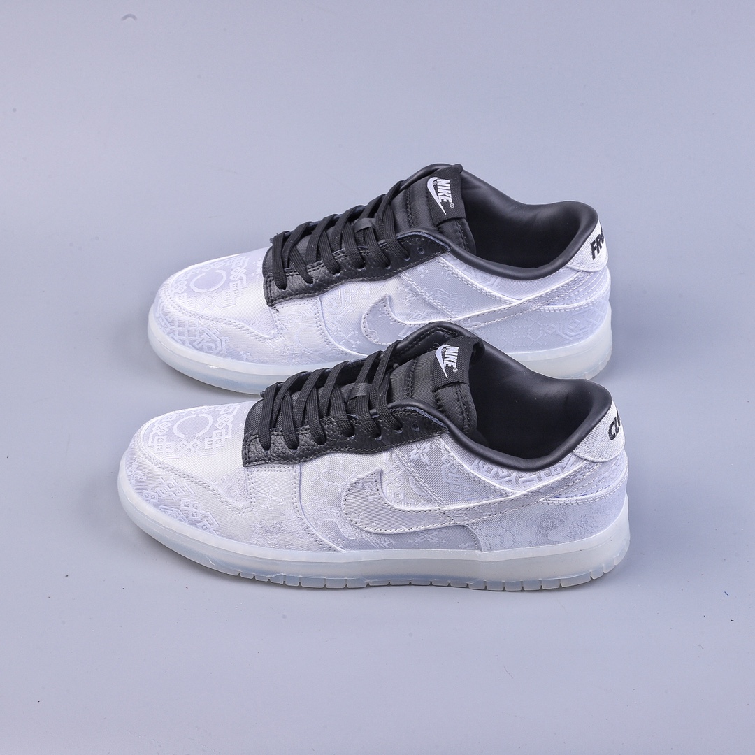 220 Fragment Design x CLOT x Nike 陈冠希 耐克 藤原浩闪电板鞋 白色男女同款 FN0315-110