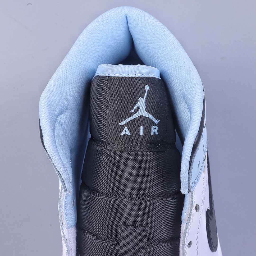260 DT Air Jordan AJ1 Mid AJ1 乔1冰蓝色 中帮篮球鞋 DV1308-104