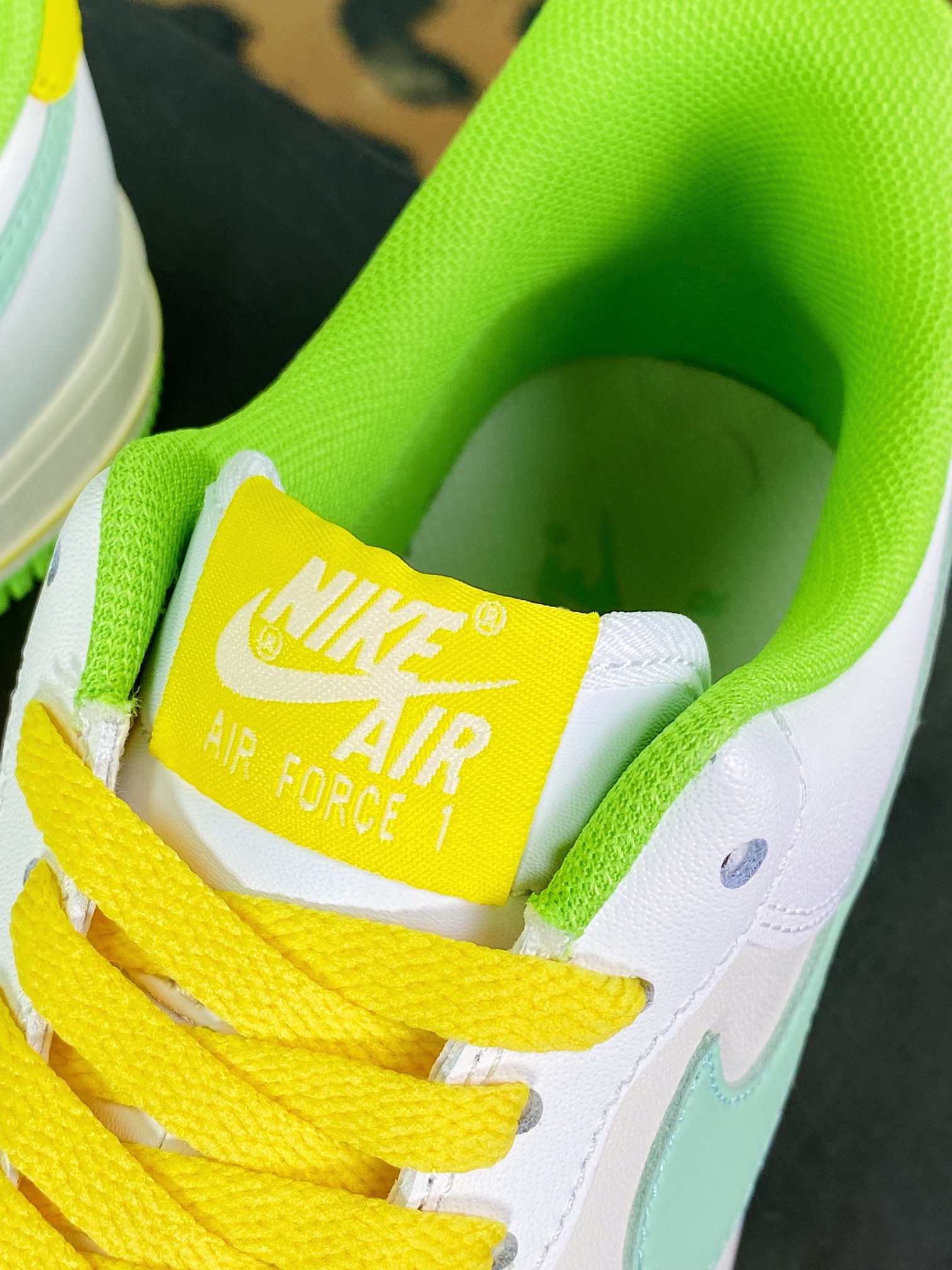 Air Force 1'07 Low ”Beige White/Green” Air Force No. 1 classic low-top shoes ”leather rice white green and yellow” yy3188-104