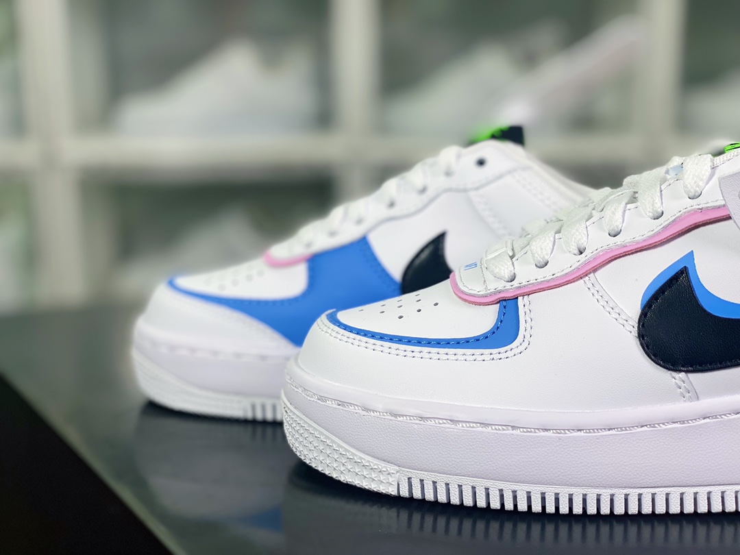 200 WMNS Air Force 1 Shadow"Pale Ivory"空军一号板鞋"拼接马卡龙糖白黑黄"FJ0735-100