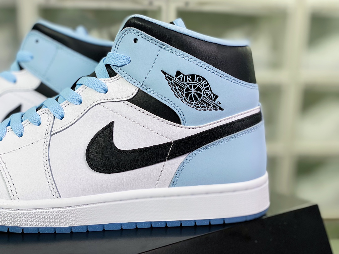 Air Jordan 1 MID GS ”White/Black/Ice Blue” AJ1 Jordan Graduate ”White Black Ice Blue” DV1308-104