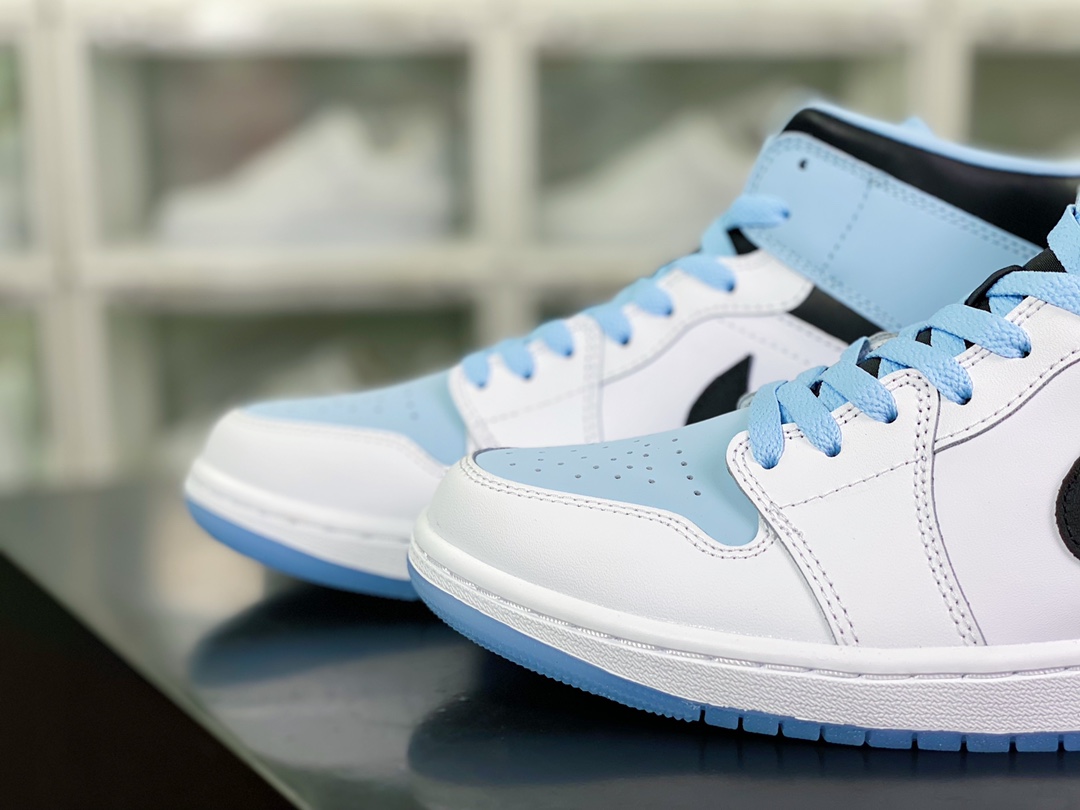 Air Jordan 1 MID GS ”White/Black/Ice Blue” AJ1 Jordan Graduate ”White Black Ice Blue” DV1308-104