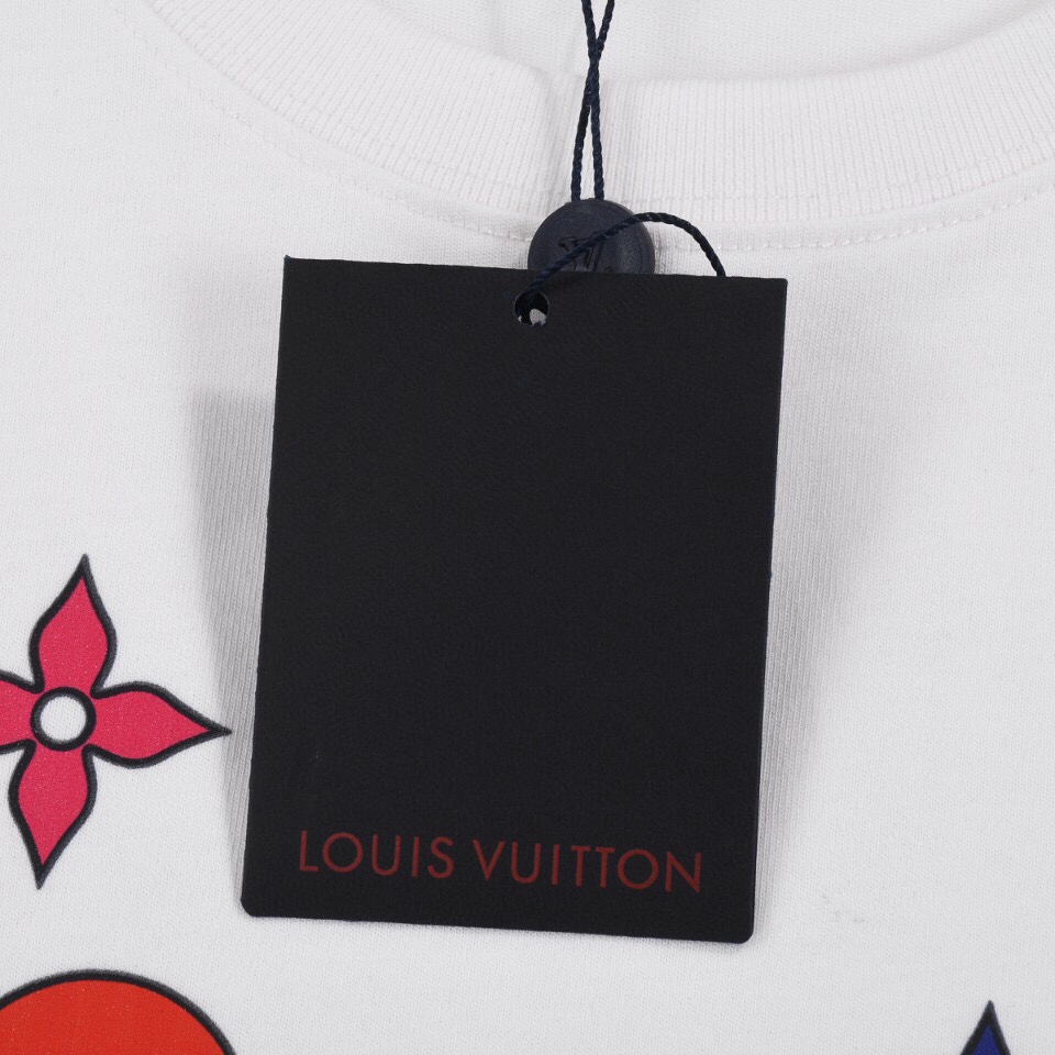 Louis Vuitton/路易威登 七彩星花logo印花短袖 阳光彩虹色系