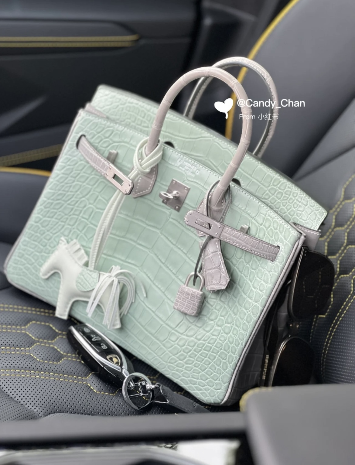 Hermes Birkin Bags Handbags Green Grey