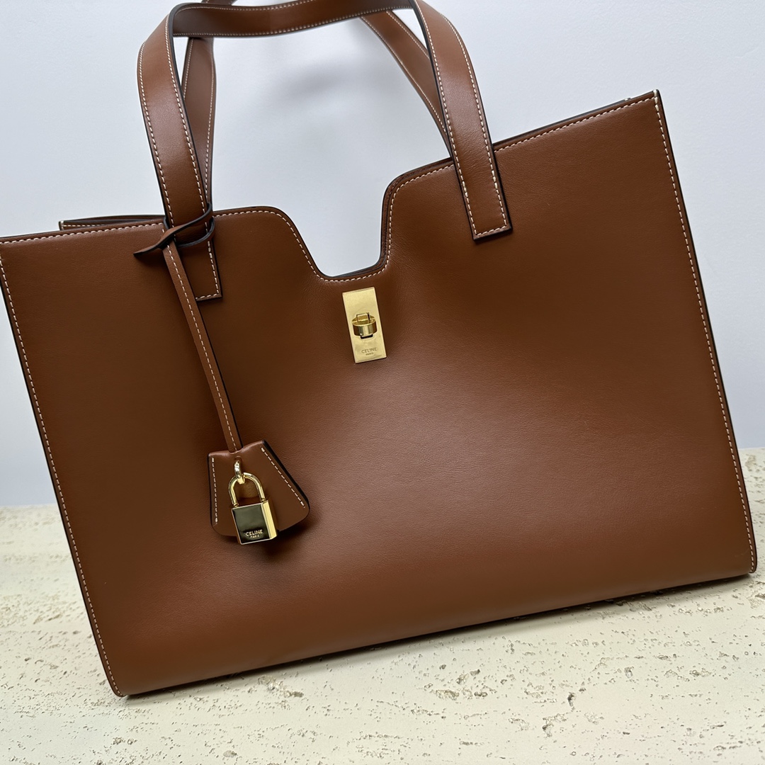 CABAS16光滑牛皮革手袋新品15X11X5英寸37X29X12厘米本款型可装下IPAD等平板电脑牛皮