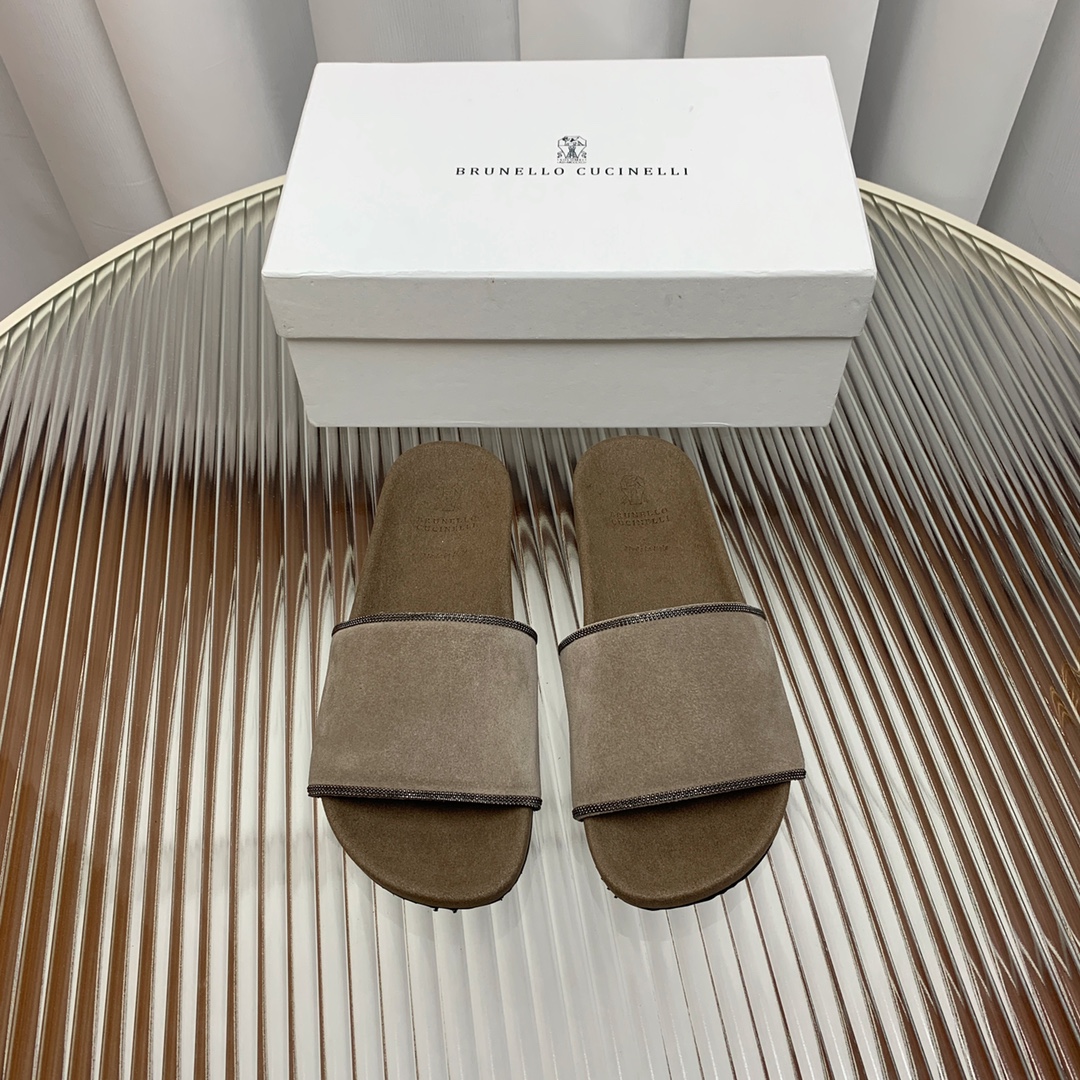 New 2023 
 Brunello Cucinelli Shoes Slippers Rubber