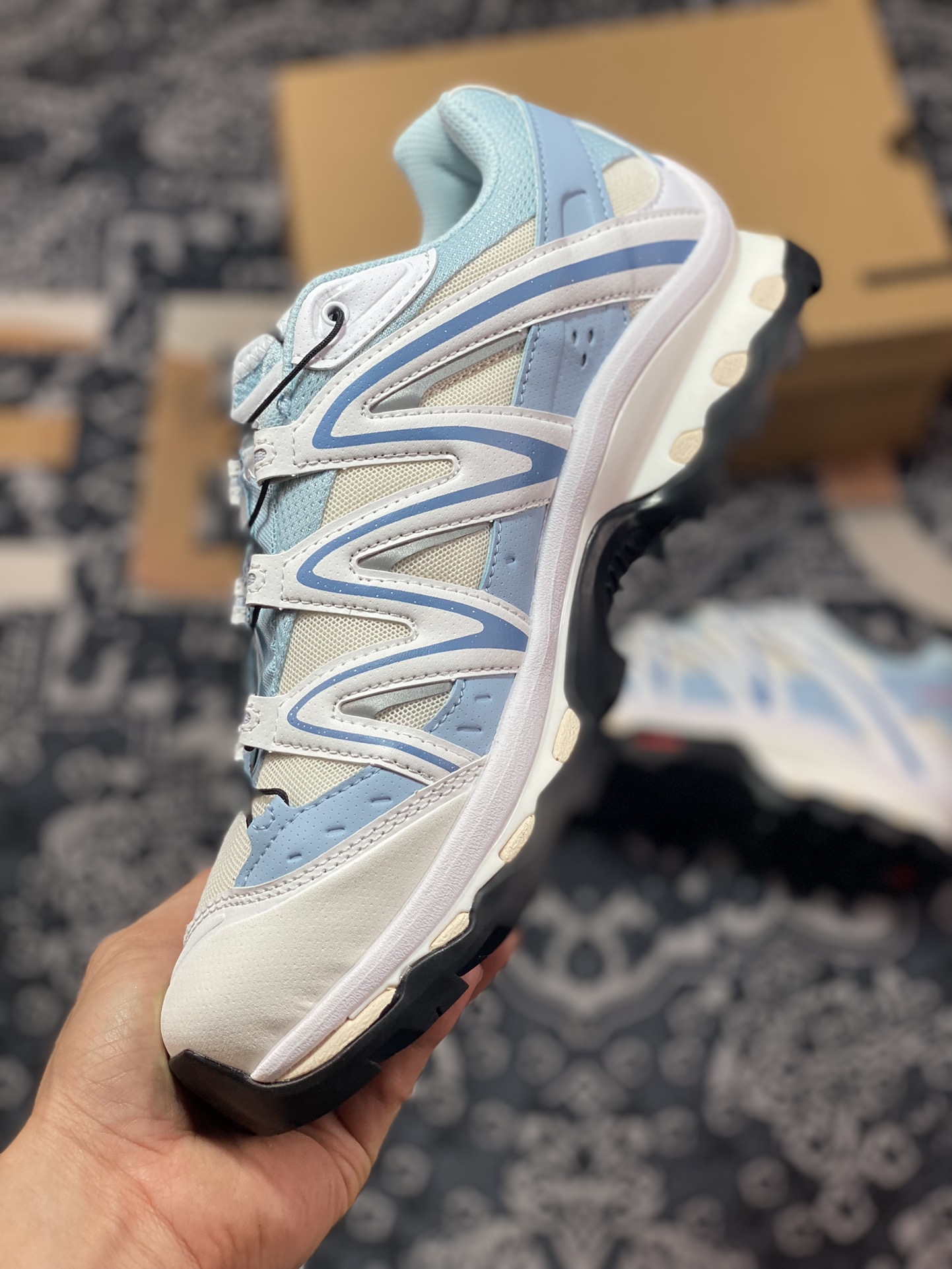 Salomon/Salomon XT-Quest ADV ”Ice Blue/White” XT Explorer Series Trendy Running Shoes ”Mint Blue and White” 471643