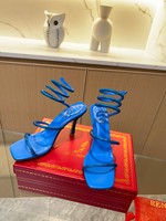 AAA Replica Designer
 Rene Caovilla Shoes Sandals Red Genuine Leather Sheepskin Silk Spring/Summer Collection Cleo