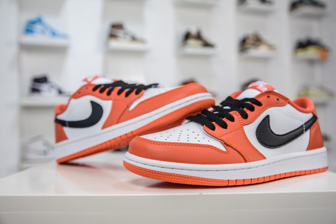 200 原装Air Jordan 1 Low 白橙 白扣碎 AJ1 CZ0790-801