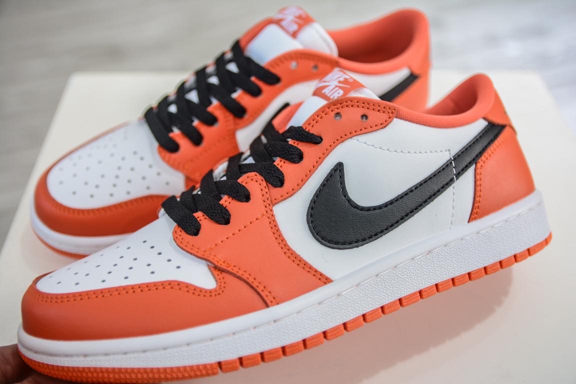 200 原装Air Jordan 1 Low 白橙 白扣碎 AJ1 CZ0790-801