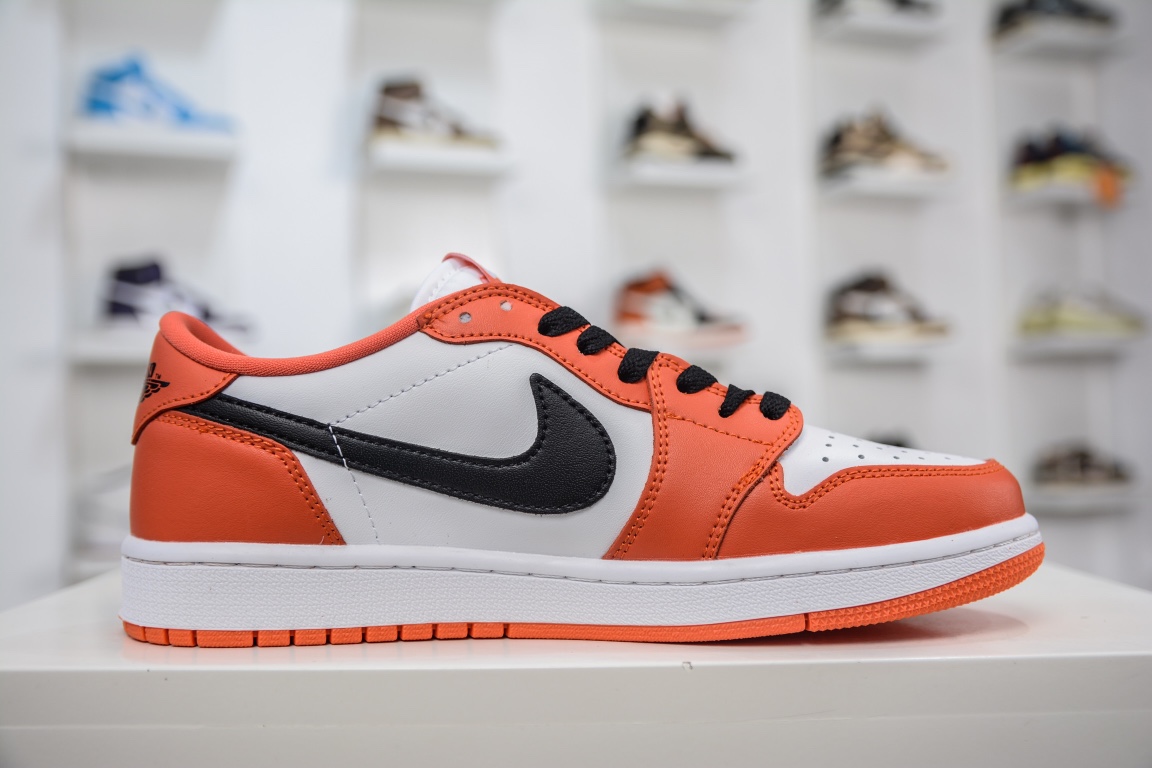200 原装Air Jordan 1 Low 白橙 白扣碎 AJ1 CZ0790-801