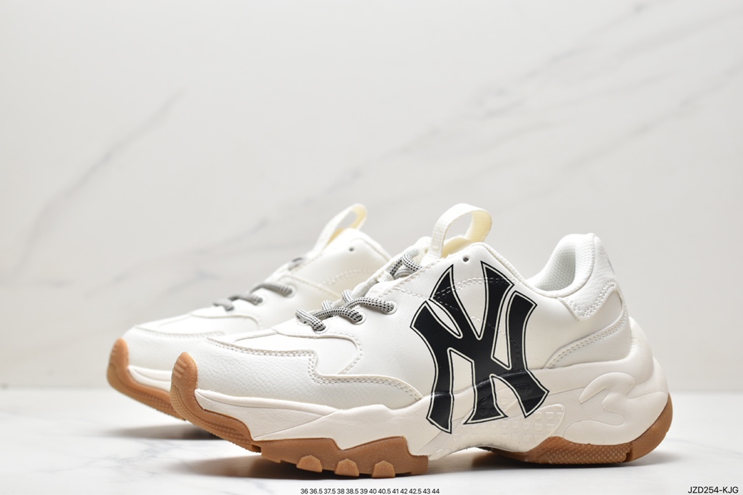 Korea Limited Release NY Yankees Limited x MLB Big Ball Chunky Mesh Thick-soled Daddy Series Jogging Shoes 