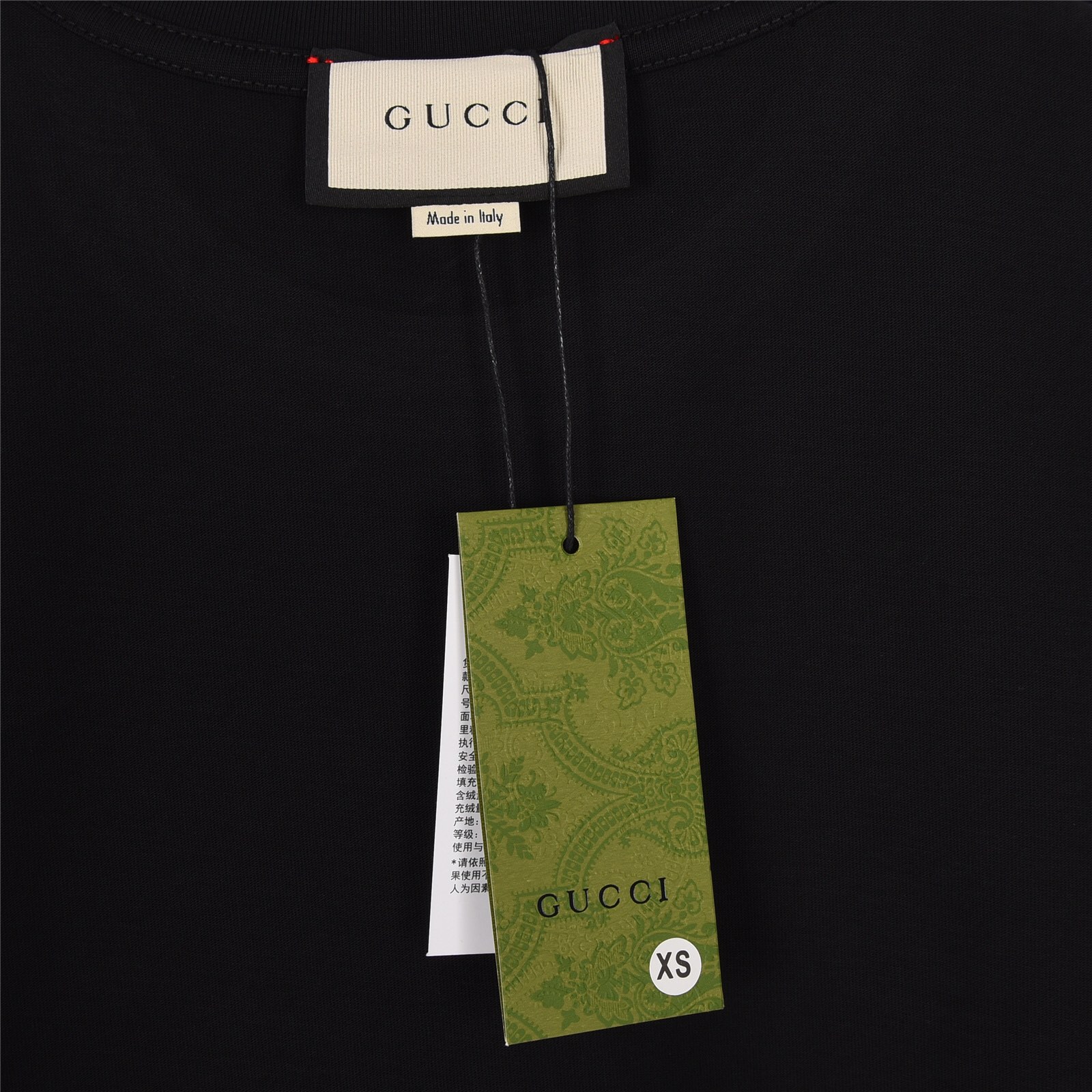 Gucci/古驰23Fw夏季新款小圆环双Glogo字母印花短袖