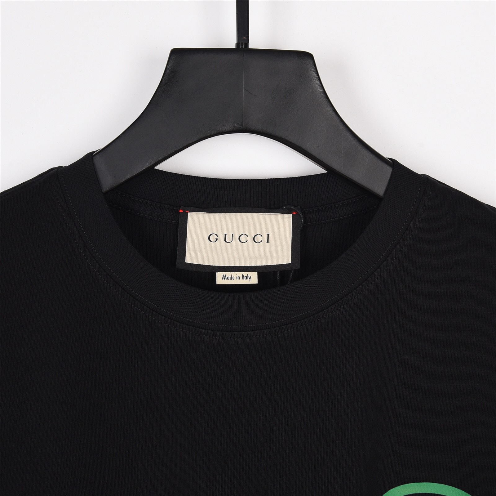 Gucci/古驰23Fw夏季新款小圆环双Glogo字母印花短袖