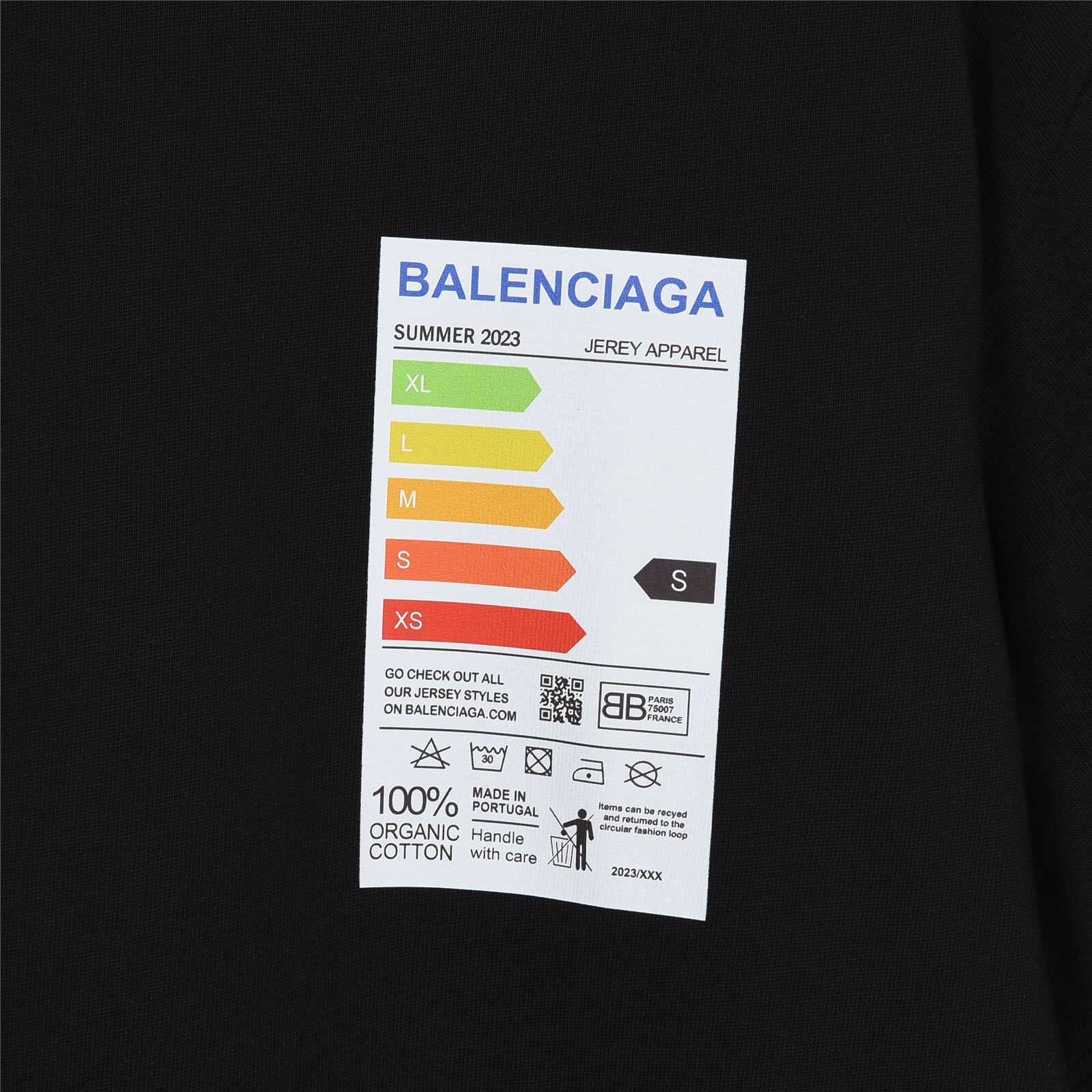 BALENCIAGA 巴黎世家23Fw夏季新款冰箱标签印花短袖