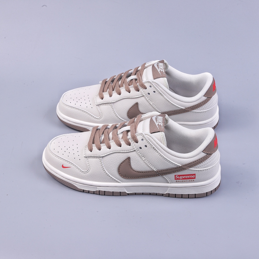220 Nike SB Dunk Low “supreme联名-奶白咖啡” 周年高端定制低帮休闲板鞋  XD6188-001