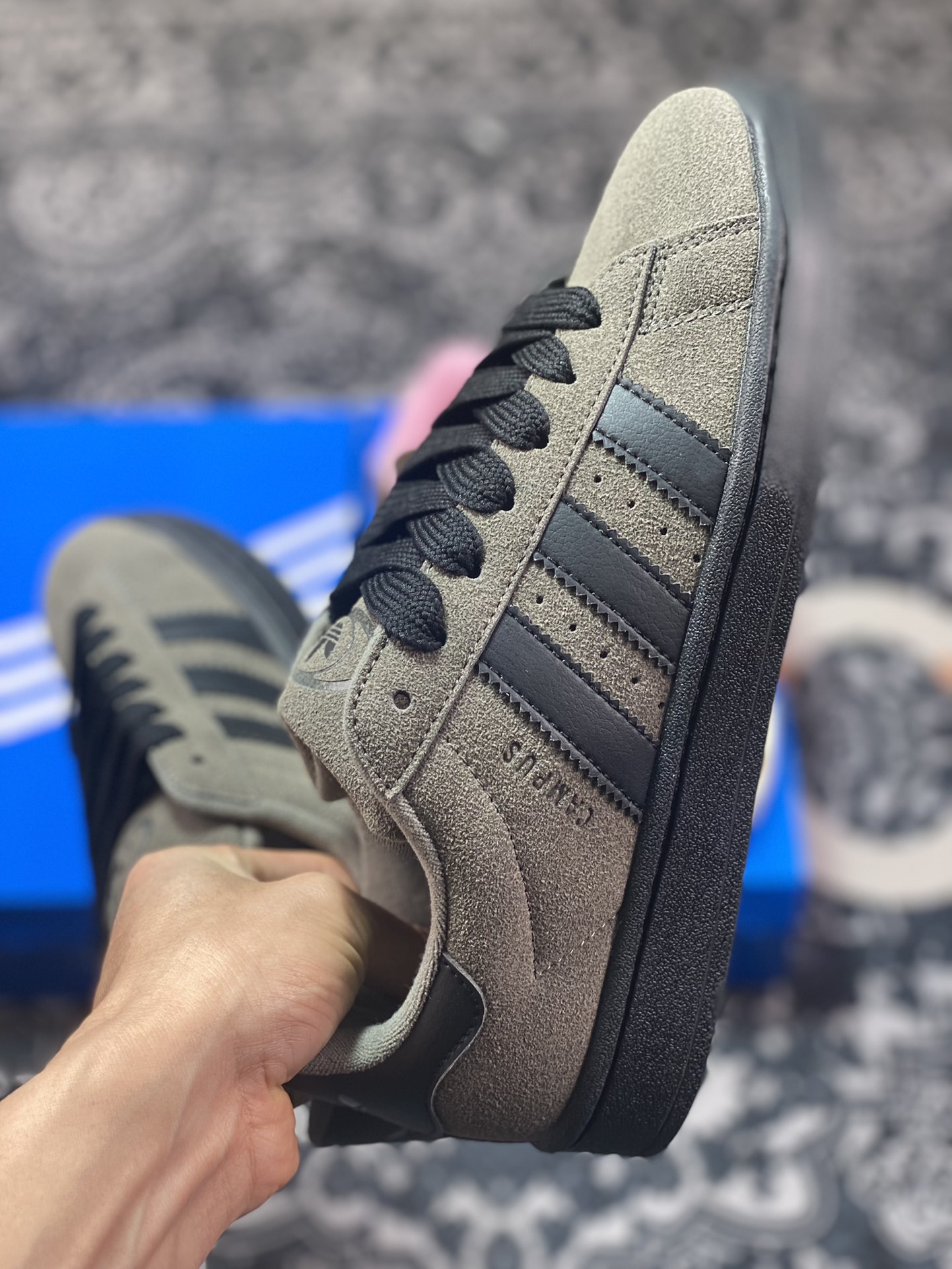 Adidas Originals Campus 00s College Series Bread Style Sports Shoes ”Suede Blue Gray Black” HO3469