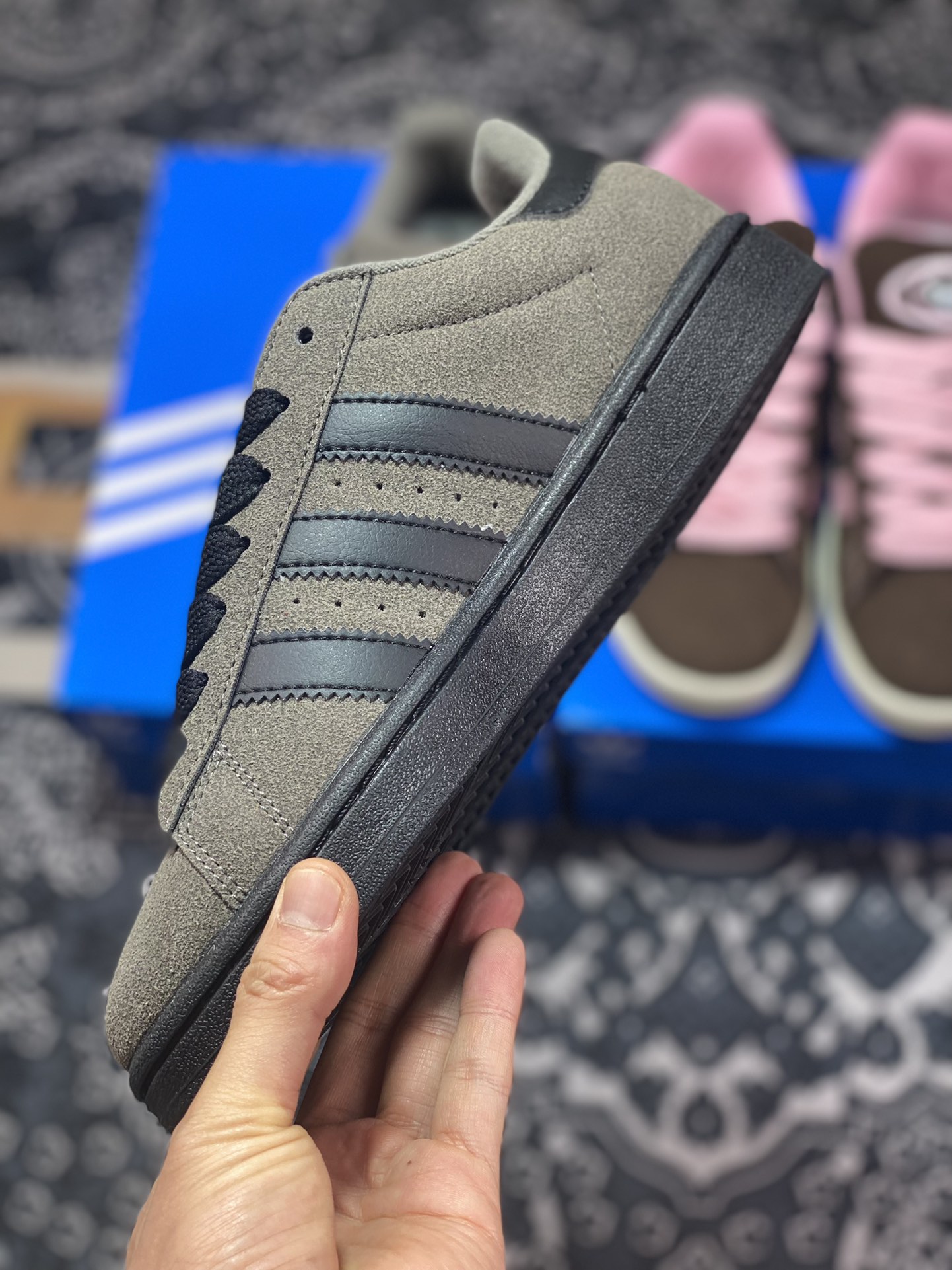 Adidas Originals Campus 00s College Series Bread Style Sports Shoes ”Suede Blue Gray Black” HO3469