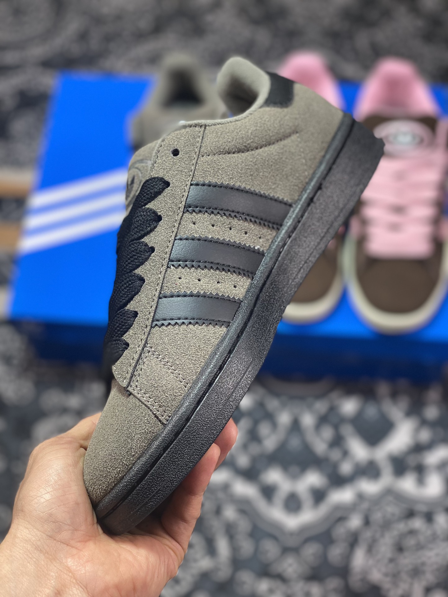 Adidas Originals Campus 00s College Series Bread Style Sports Shoes ”Suede Blue Gray Black” HO3469