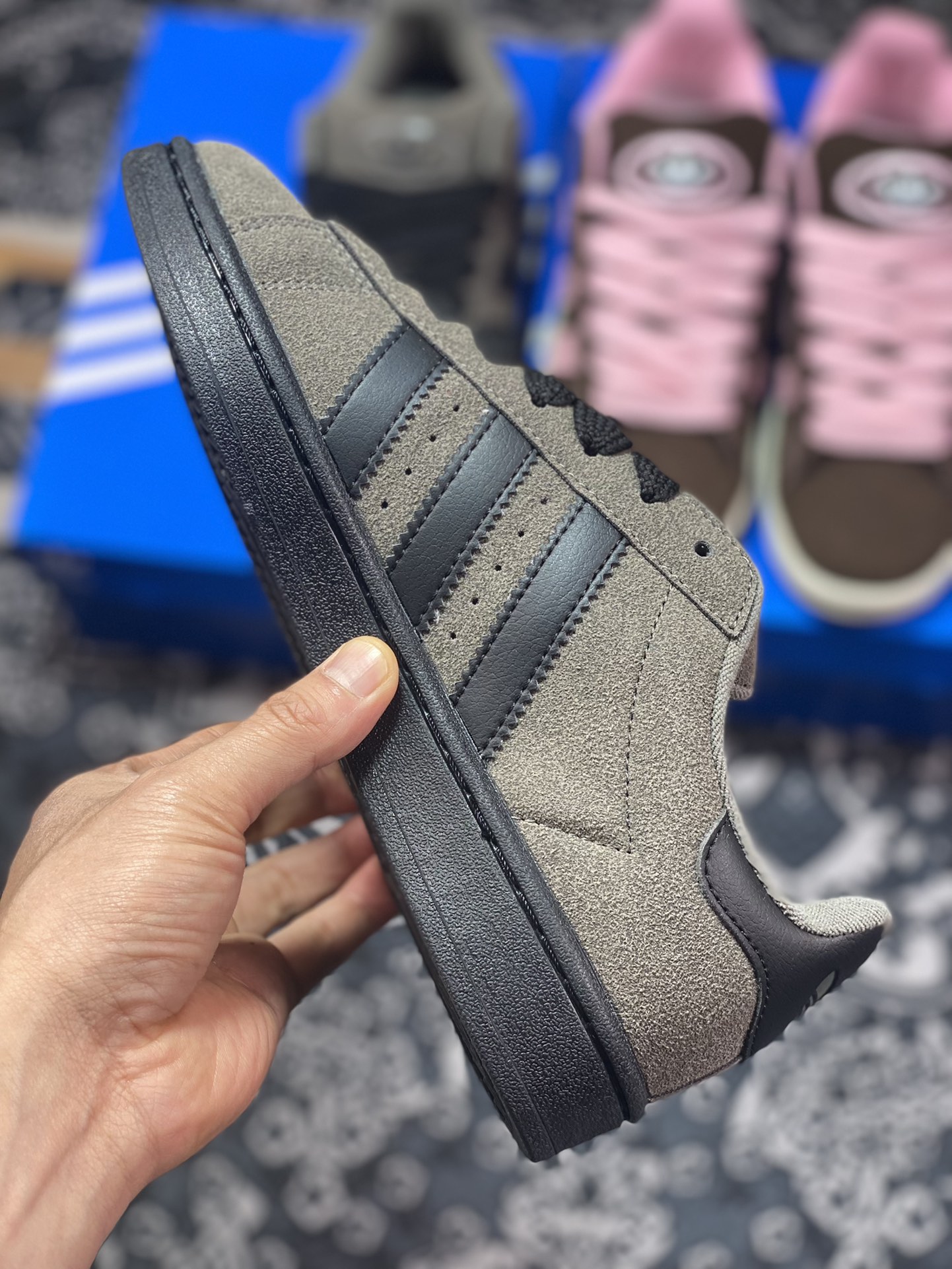 Adidas Originals Campus 00s College Series Bread Style Sports Shoes ”Suede Blue Gray Black” HO3469