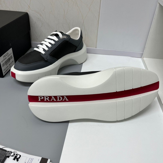Prada Style Black Leather Men's Shoes style reference detail image 9 from source 781931