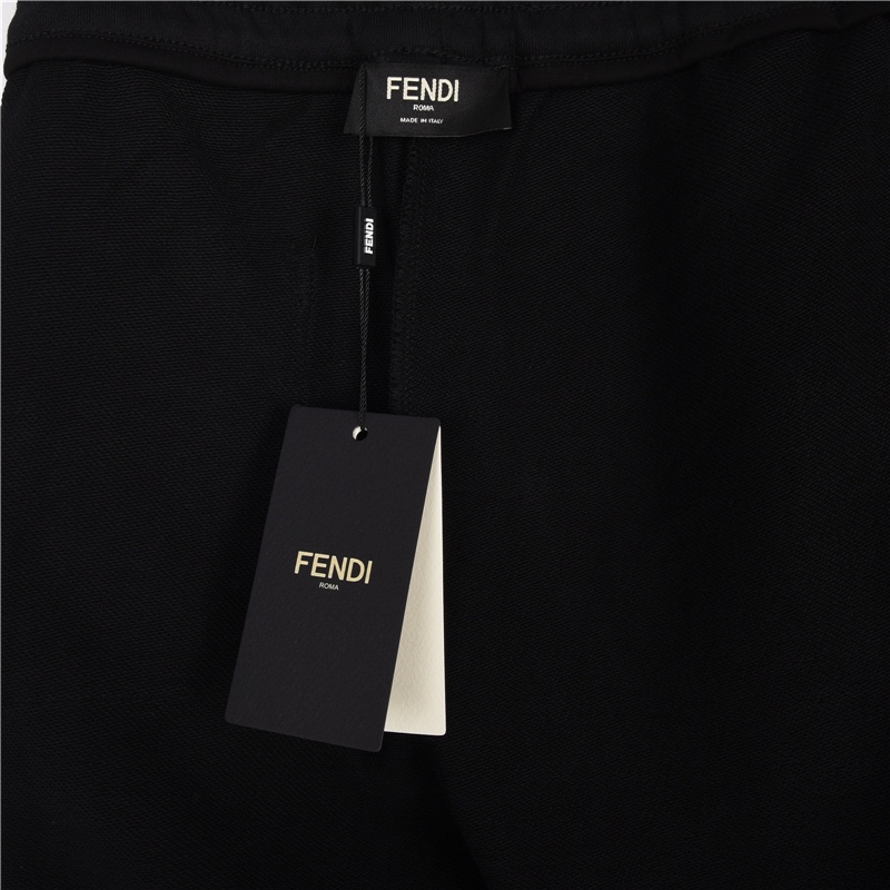 200 Fendi/芬迪 23ss 眼镜双F织带毛圈短裤