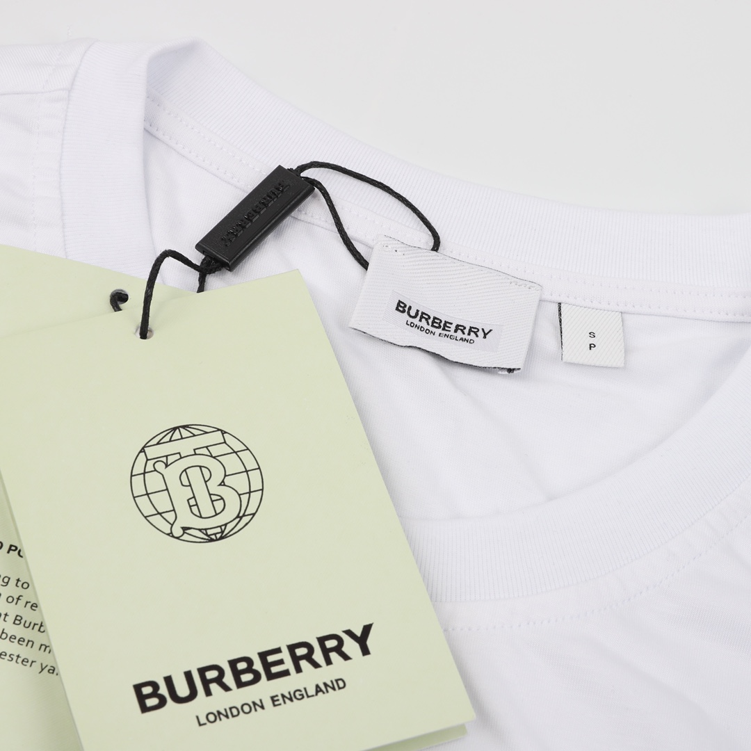 170 Burberry/巴宝莉 经典刺绣小熊LOGO圆领T恤