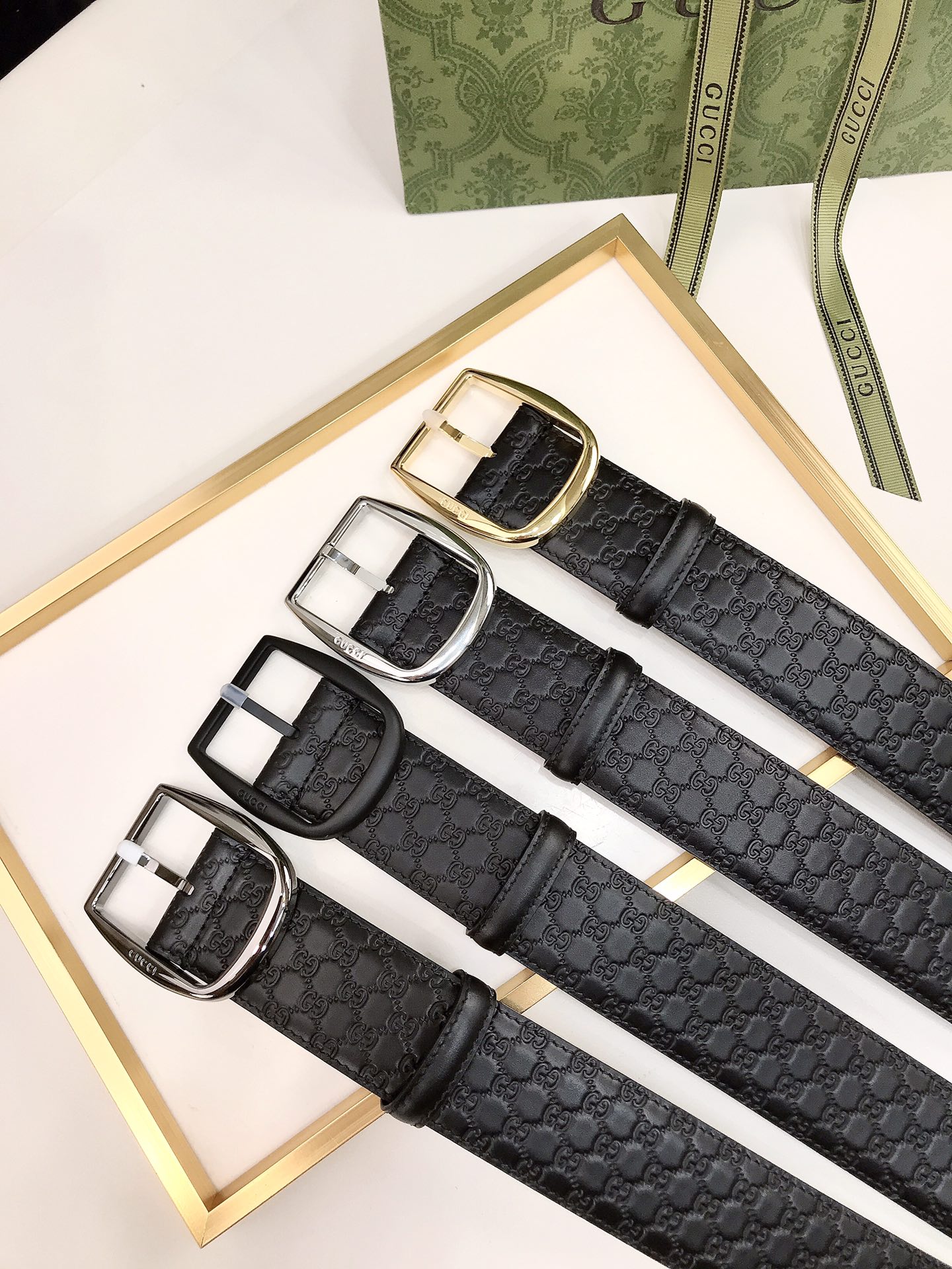 Gucci. Gucci embalaje completo, hebilla giratoria de 3.8cm piel de becerro importada con estampado, réplica perfecta 1:…