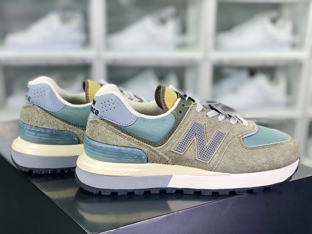 220 Stone Island x NB新百伦New Balance U574升级版系列低帮慢跑鞋“联名军绿灰”U574LGST