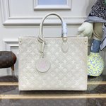 Shop Now
 Louis Vuitton LV Onthego Bags Handbags Green Pink Printing Empreinte​ Cowhide M46128